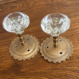 Anthropologie Gold Faceted Curtain Tie Backs Pair